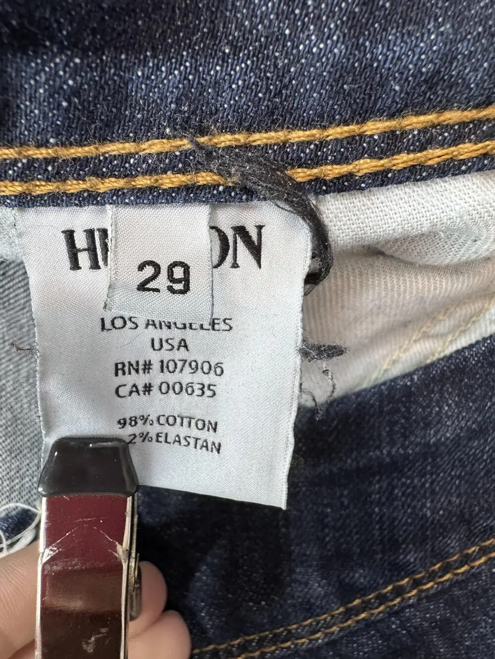 Hudson Collin Skinny Jeans Womens 29 Blue Dark Wash Flap Pocket Denim Stretch